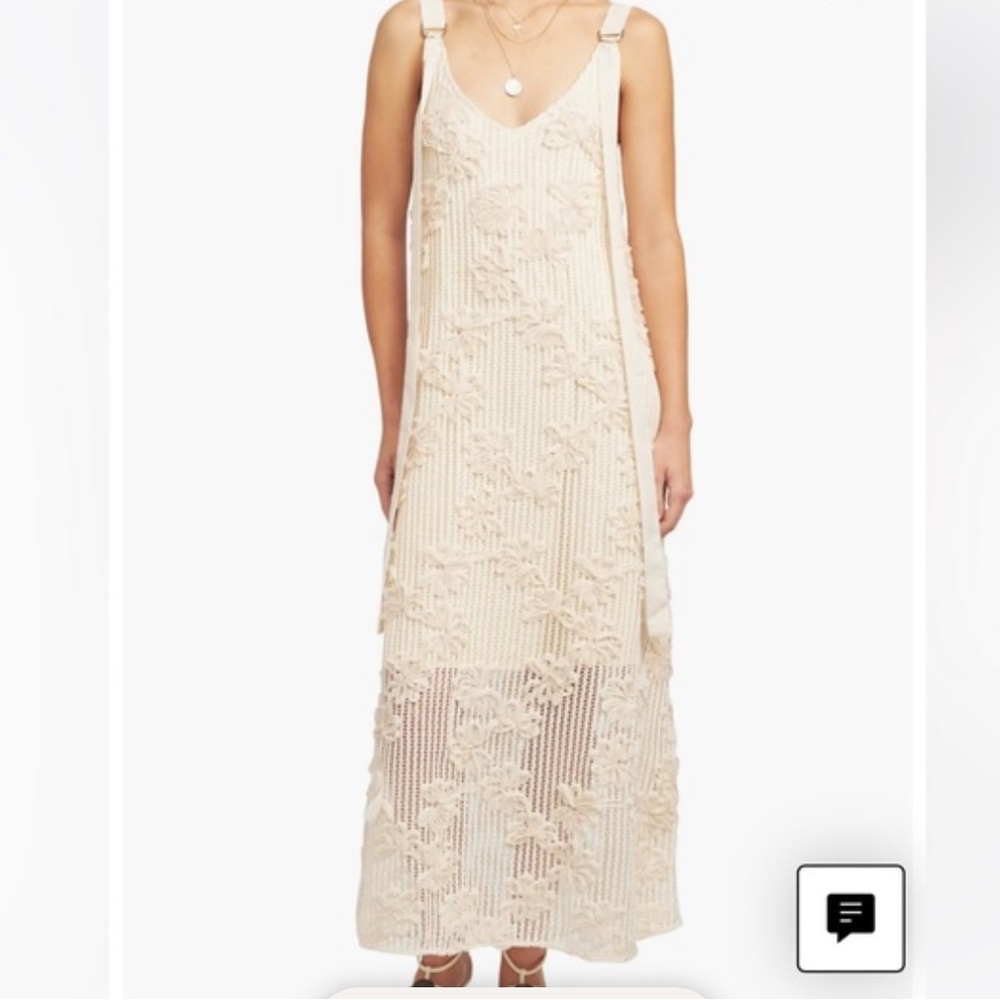 En Saison Cream Tiered Maxi Dress Sleeveless V-Neck